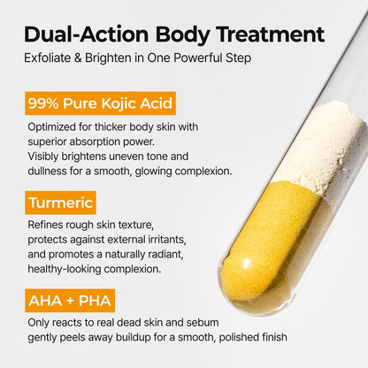 Body & Face Peel Shot Duo - Rice Peel Glow Ampoule & Kojic Acid Turmeric Spray