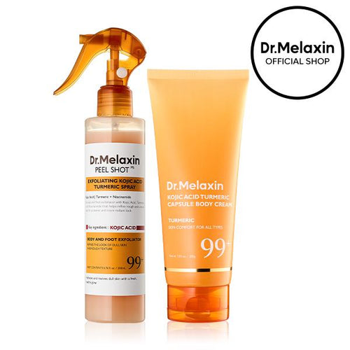 2-Step Body Brightening Kit – Kojic Acid & Turmeric Spray + Dark Spot Cream